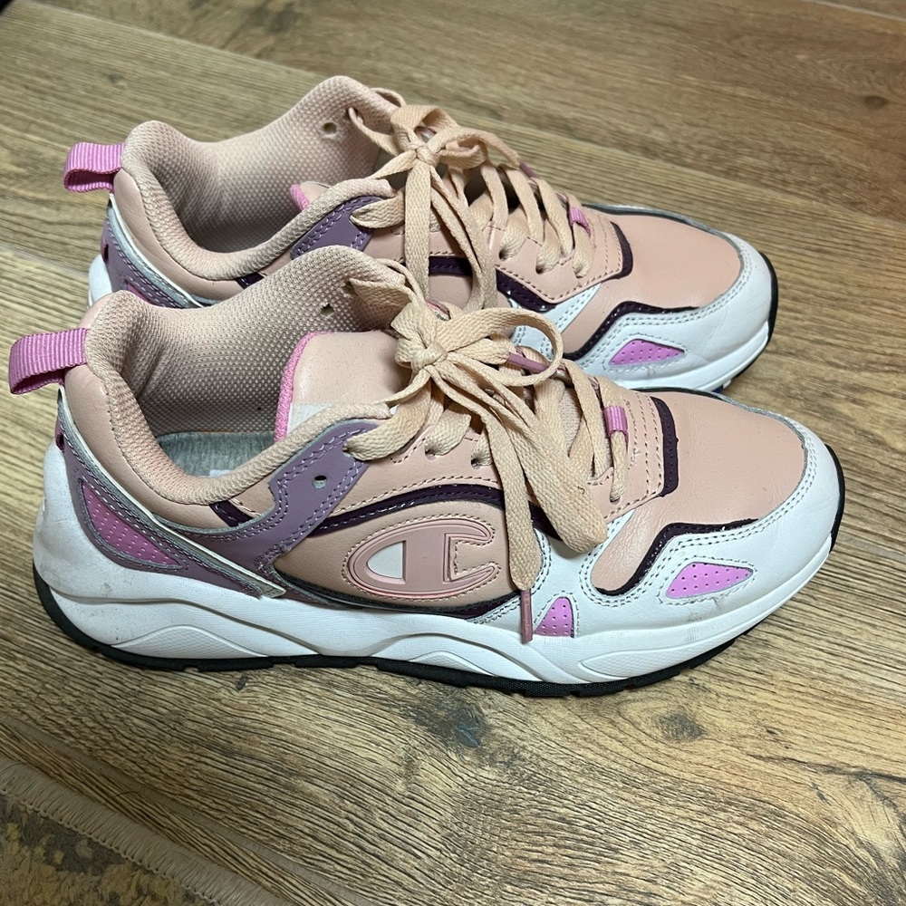Pink and Purple Champion Sneakers Women’s Size 9